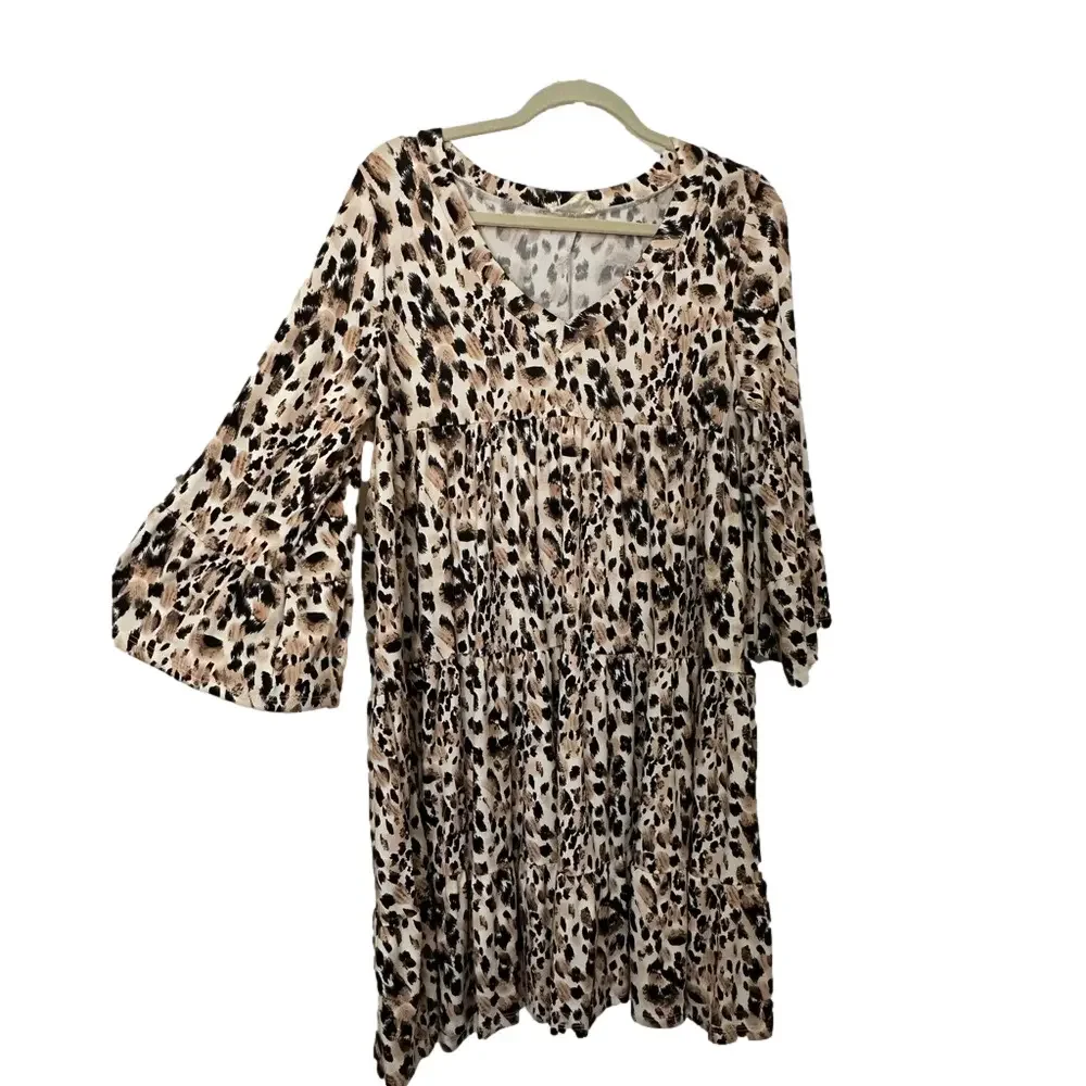 Tiered Animal Print Dress NWOT
